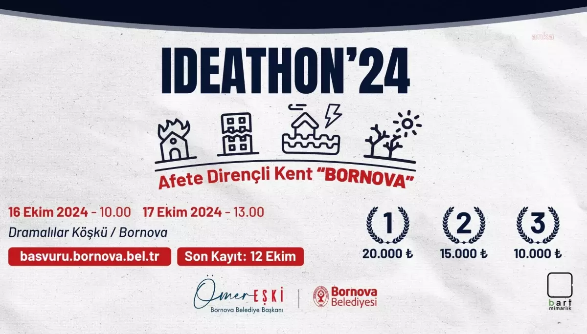 Bornova’da Afete Dirençli Kent için İdeathon’24 Yarışması Düzenleniyor