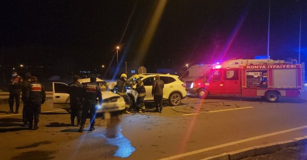 Konya’da cip ile otomobil çarpıştı: 6 yaralı